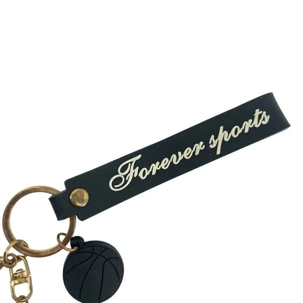 Forever Sports Nike Jordan 01 Sneaker Keychain | Black Basketball Shoe Key Ring